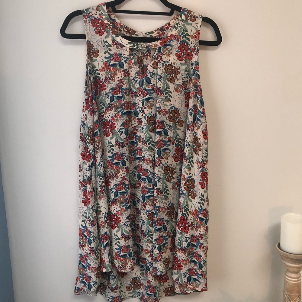 Floral scoop babydoll swing dress